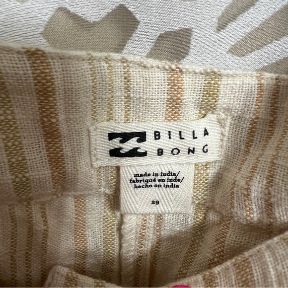 NWT Billabong Cotton Striped Pants Size 29 - Picture 6 of 7